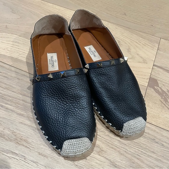 Valentino Rockstud black leather Espadrilles sz. 40 - Picture 2 of 10